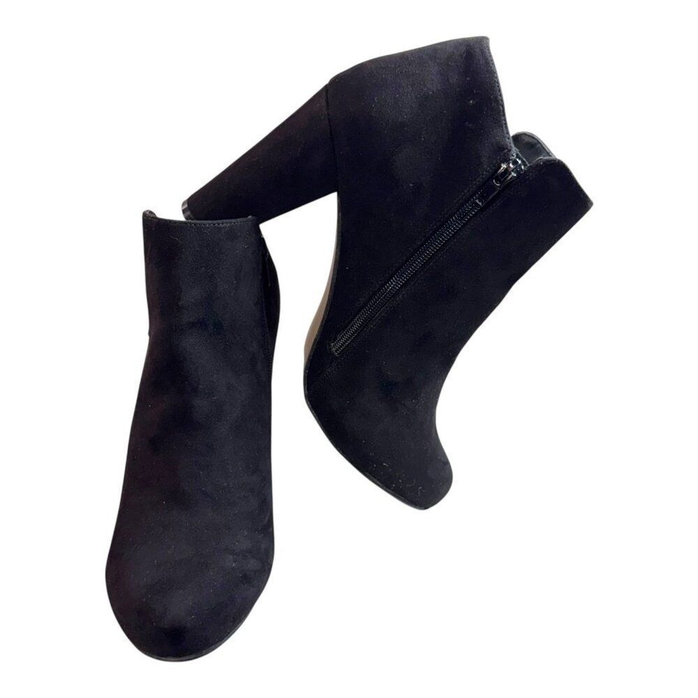 Madden Girl Lesslie Ankle 3" Heel Boots Women’s 10M Ankle Zip Round Toe Black